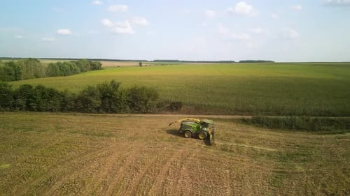 Ensileuse, hachage du maïs pour l'ensilage