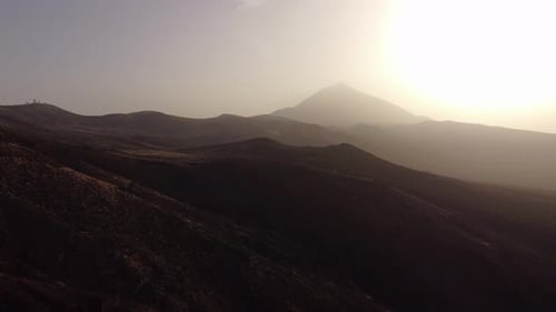 Aerial View of Teide Volcano and Surrounding Landscape, Tenerife, Canary Islands