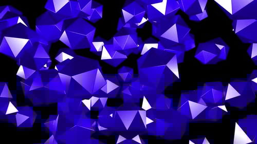Blue Abstract Geometric Polygonal 3D Background Loop