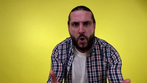 Man Rebuking Blaming Yelling Shouting Sb Displeased for Fault or Wrong