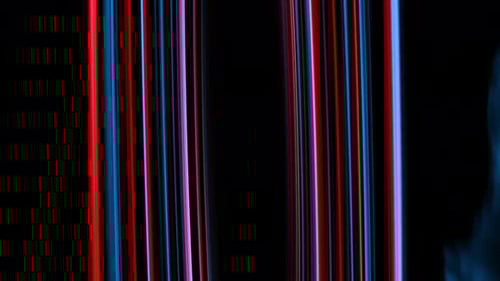 Futuristic Glowing Red and Blue Vertical Moving Lines