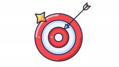 Ziel mit Bullseye-Trefferschleifenanimation | Alpha Channel