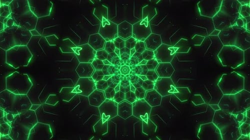 Green Digital Hexagonal Background 06