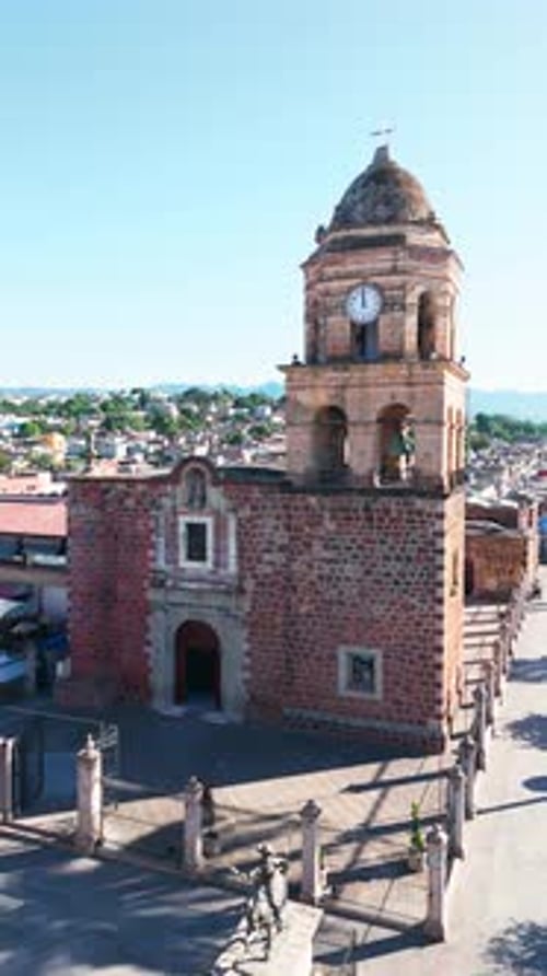 Parish Of Santiago Apostol Dominating In The Magic Town Of Compostela. Nayarit, Mexico