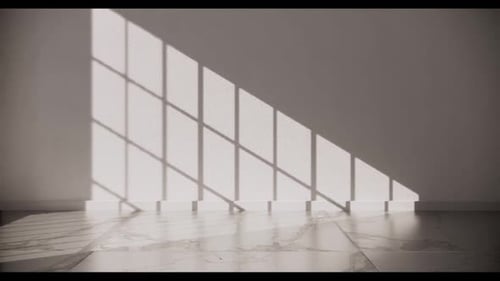 Minimalist Interior with Geometric Shadows