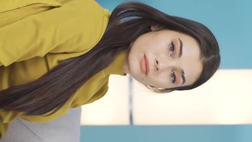 Stunning Woman with Beautiful Makeup Close-Up Portrait
