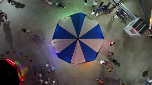 Drone du parc d'attractions