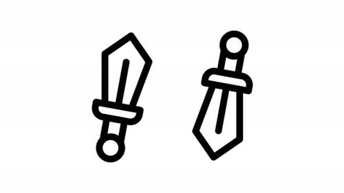 sword line icon animation