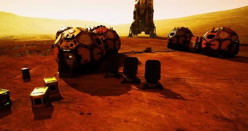 Mars Colony Habitat Construction on the Red Planets Surface