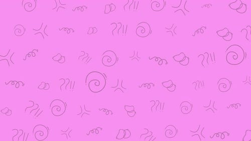 Abstract Doodle Line Art Seamless Pattern Pink Background Whimsical