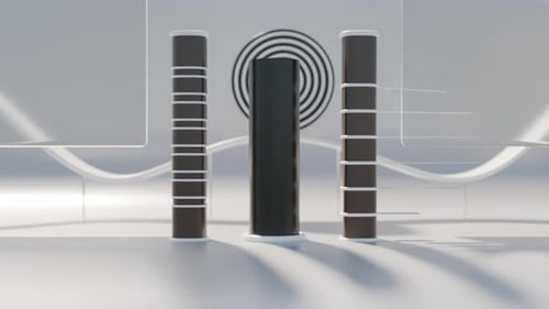 Slice 3D Loop Shapes Animation