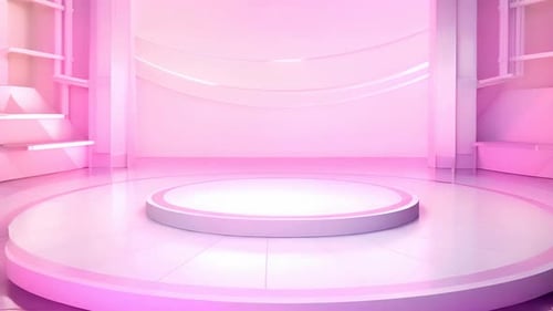 Modern Pink Virtual Studio Background for Presentations