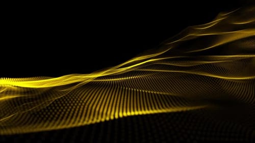 Particles Wave Background Golden Loop V2