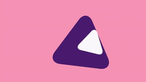 Flat Design Triangle Shape Reveal Animation