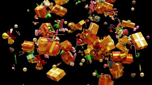 Animated Christmas Holiday Particles Loop