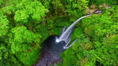 Aerial waterfall view