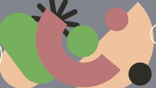 Abstract Flat Geometric Shapes Background Animation