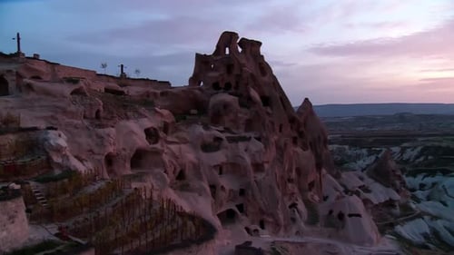Uchisar valley, magnificent natural formations in Cappadocia