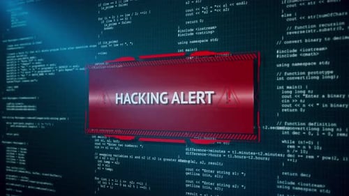 Hacker Attack Security Alert Cyber Security Concept Cyber Security Threat Alert