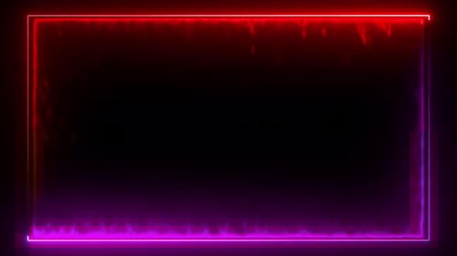 Rechteckige Umrandungsschleife in Neonrot und Rosa V4