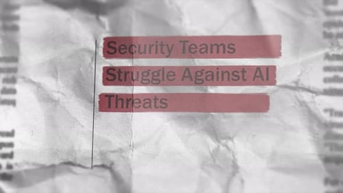 Security Teams Struggle Against Ai Threats Hacking Related Words In The Style Of Newspaper Headline