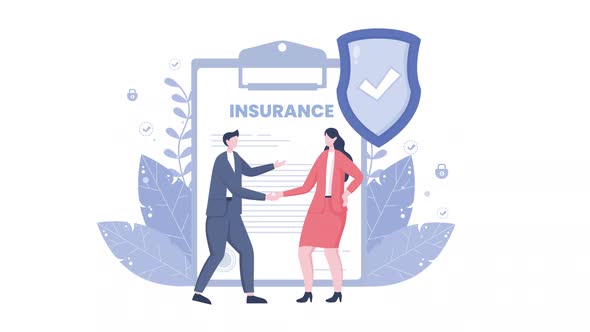 Family Health Life Insurance Illustration Animation Scene, Backgrounds ...
