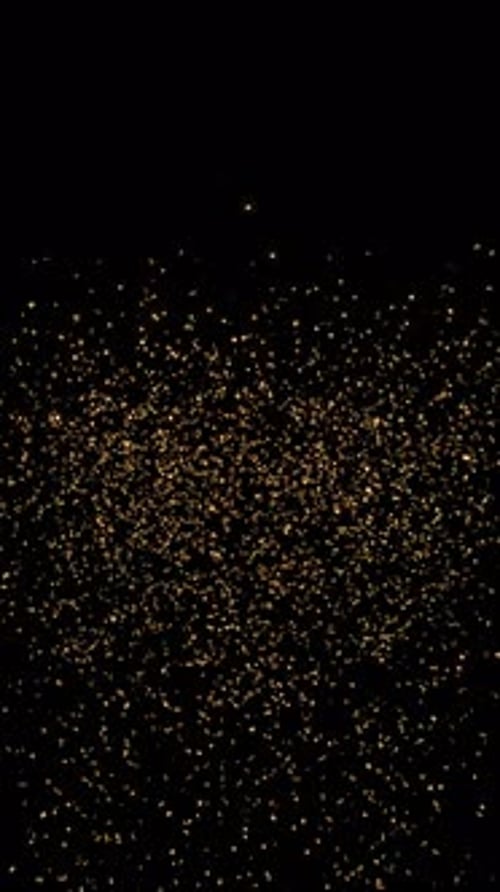 Falling Golden Glitter Particles Loop Overlay