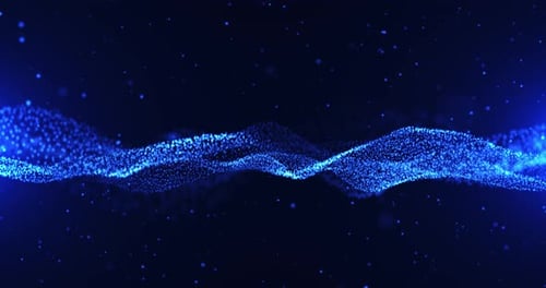 Abstract particle waves, background lights, futuristic digital background waving smooth lines