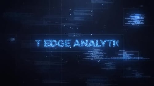 IoT Edge Analytics Word On Dynamic Technology Background