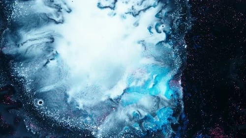 Captivating of Substance Dissolving in Liquid Creating Swirls