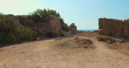 Vue panoramique des tombeaux des rois, Paphos, Chypre