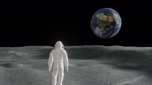 Astronaut Walk in Space 4k