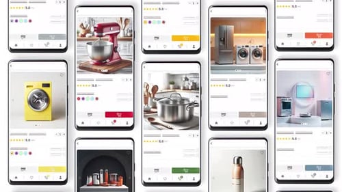 E-Commerce-Verkauf von Küchenprodukten per Telefon