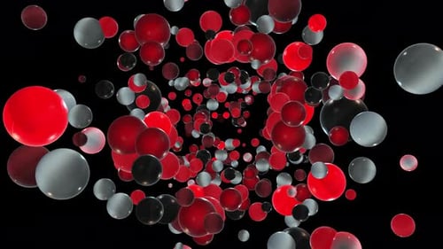 Sphères rouges éclatantes et clignotantes 4K VJ