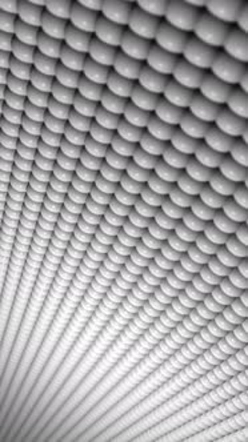 Vertikales Video - Netz aus weißen Kugeln abstrakter Hintergrund