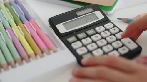 Child with Calculator