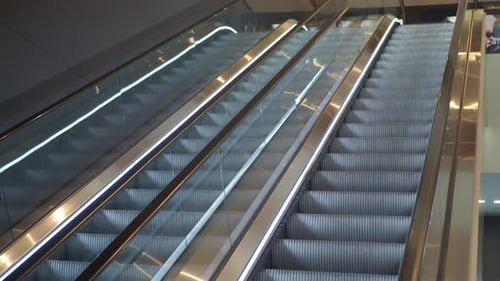Empty Escalator in a Shopping Mall