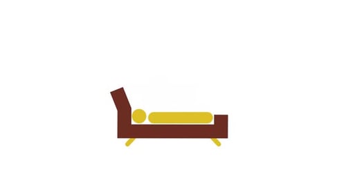 Vidéo d'animation de l'icône du symbole du lit