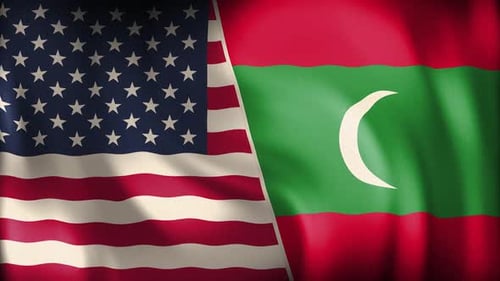 Usa And Maldives Background Loop