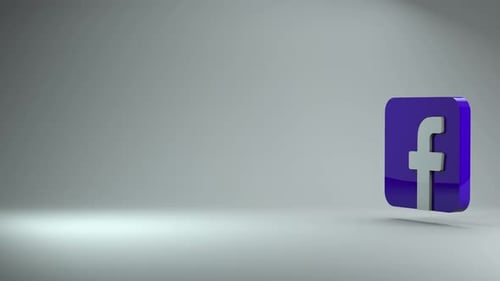 3D Facebook Icon Reveal Animation