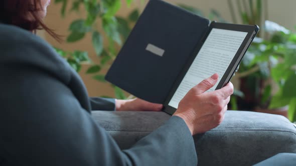 Woman Reads on an E-Reader Indoors, People Stock Footage ft. e-book ...