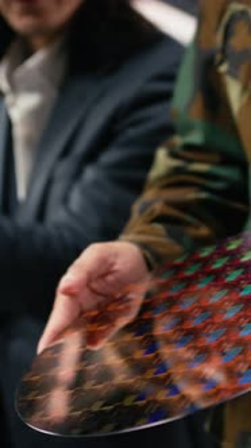 Vertical Video Silicon Waver National Security Operation and Soldier