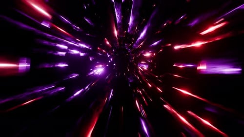 Space Detailed Rotted Tunnel Pink With Purple Lights Vj Loop Background Tunnel