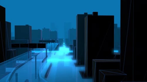 Edificios de ciudades tecnológicas 4K