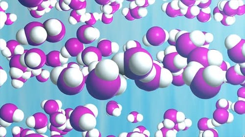 Abstract Molecular Structure in Vibrant Colors