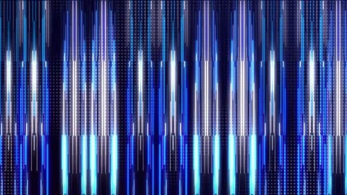 Abstract Glowing Vertical Neon Lines Digital Background Loop