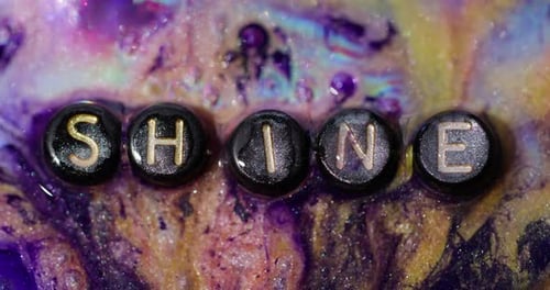 Shine Word Glitter Paint Liquid Mix Texture Bright