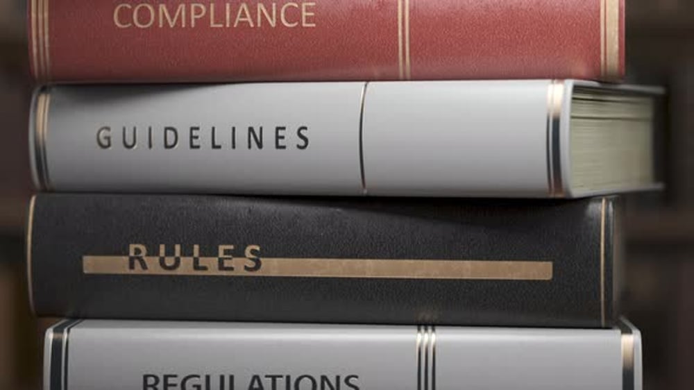 Animated Stack of Law and Compliance Books for Legal Concepts ...