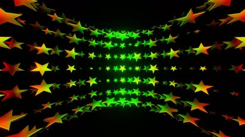 Green And Red Movement Of Stars Background Vj Loop In 4K