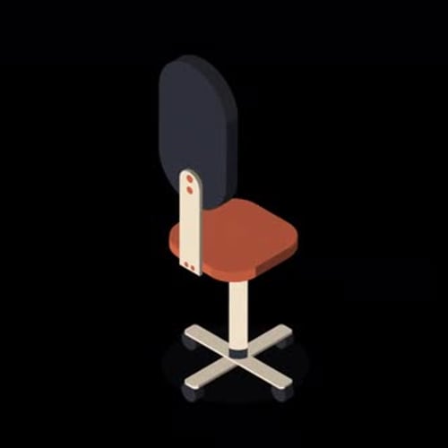 Chair Right Modern isometric office chair perfect for minimalist design and creative workspaces